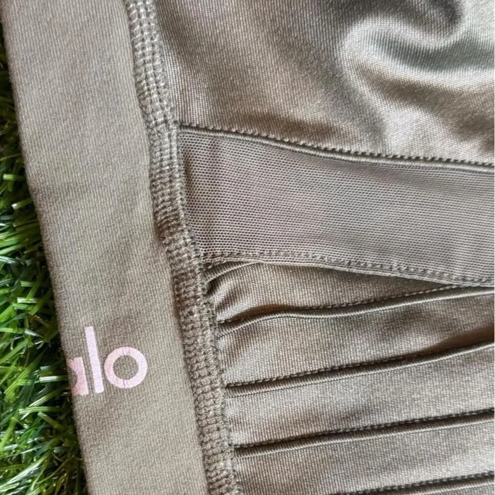 Alo-yoga Women's Green and Khaki Leggings